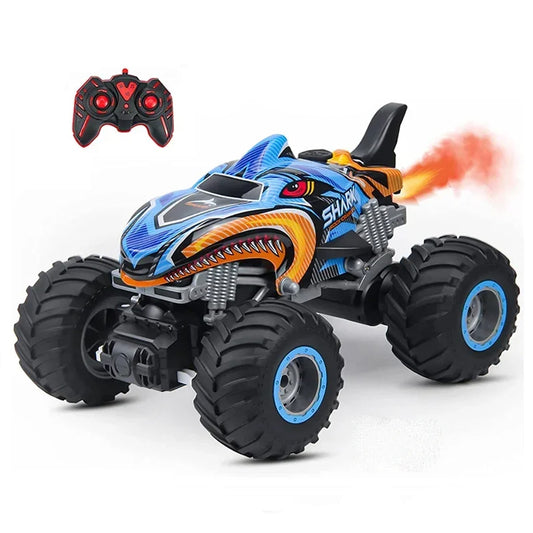 2.4G Remote Control Cars Monster Truck RC Car Electric Trucks Stunt Cars with Light Sound Spray Toys for Boys Kids Children Gift