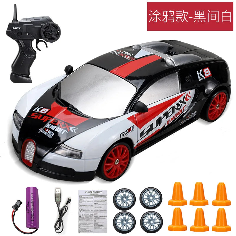 2.4G High speed Drift Rc Car 4WD Toy Remote Control AE86 Model GTR Vehicle Car RC Racing Cars Toy for Children Christmas Gifts