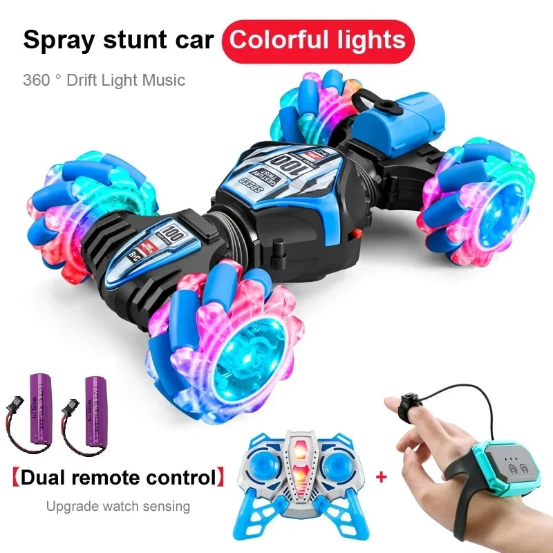 New Remote Control Car RC Gesture Sensing Stunt Car Drift Spray High Speed 360° Off Road Cars for Kids Boys Girls Gifts Auto Toy