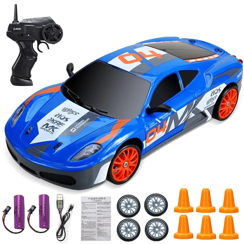 2.4G High speed Drift Rc Car 4WD Toy Remote Control AE86 Model GTR Vehicle Car RC Racing Cars Toy for Children Christmas Gifts