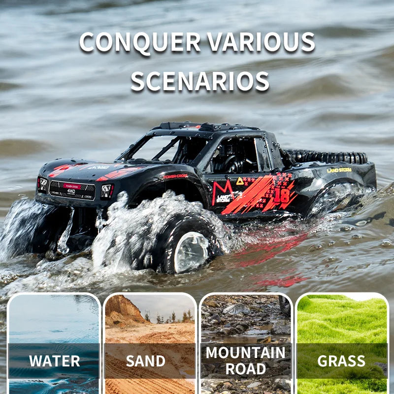 JJRC Q156 Remote Control Toy 4WD Off Road Amphibious Climbing Vehicle Waterproof Stunt Remote Control Car children Toys Gift