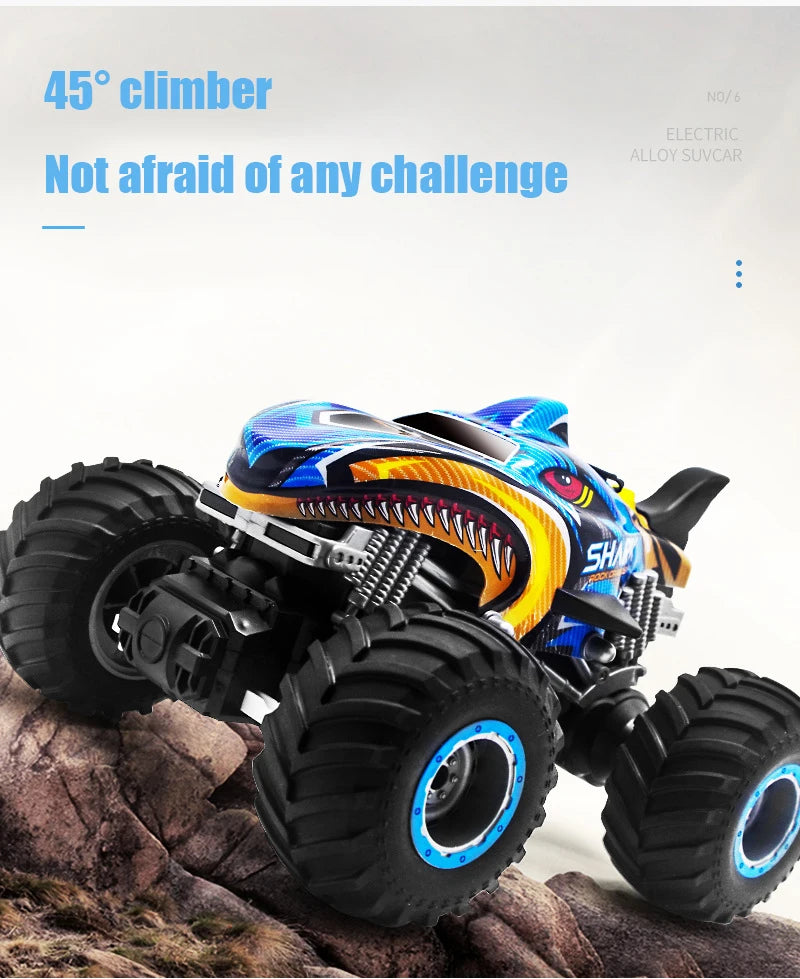 2.4G Remote Control Cars Monster Truck RC Car Electric Trucks Stunt Cars with Light Sound Spray Toys for Boys Kids Children Gift