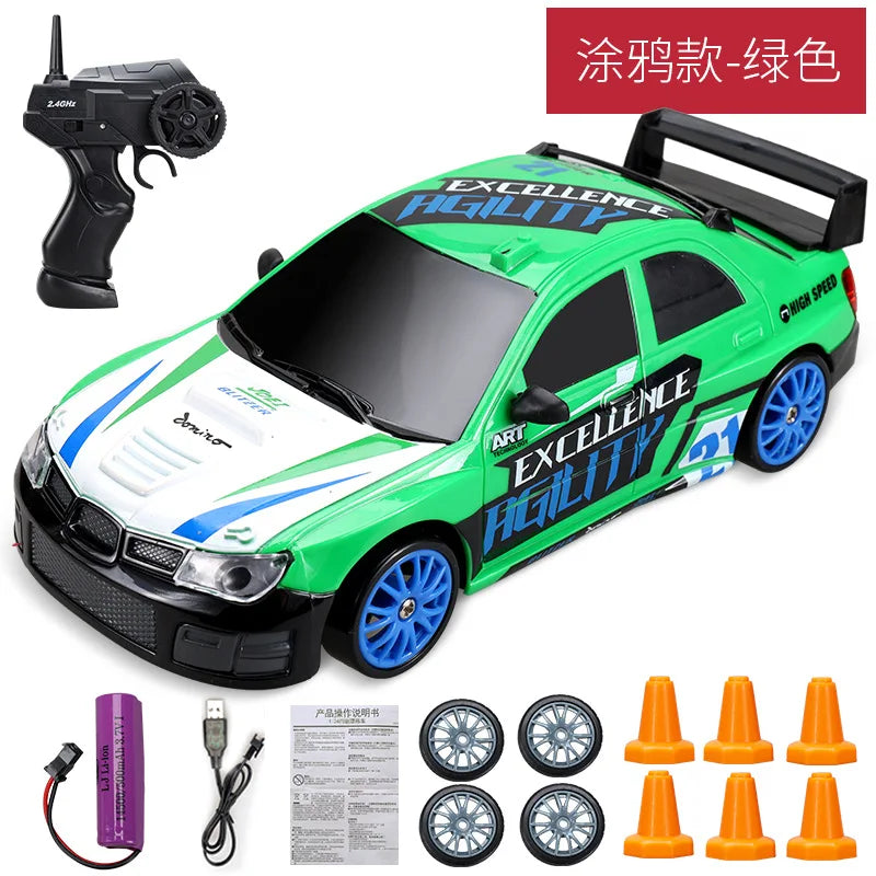 2.4G High speed Drift Rc Car 4WD Toy Remote Control AE86 Model GTR Vehicle Car RC Racing Cars Toy for Children Christmas Gifts