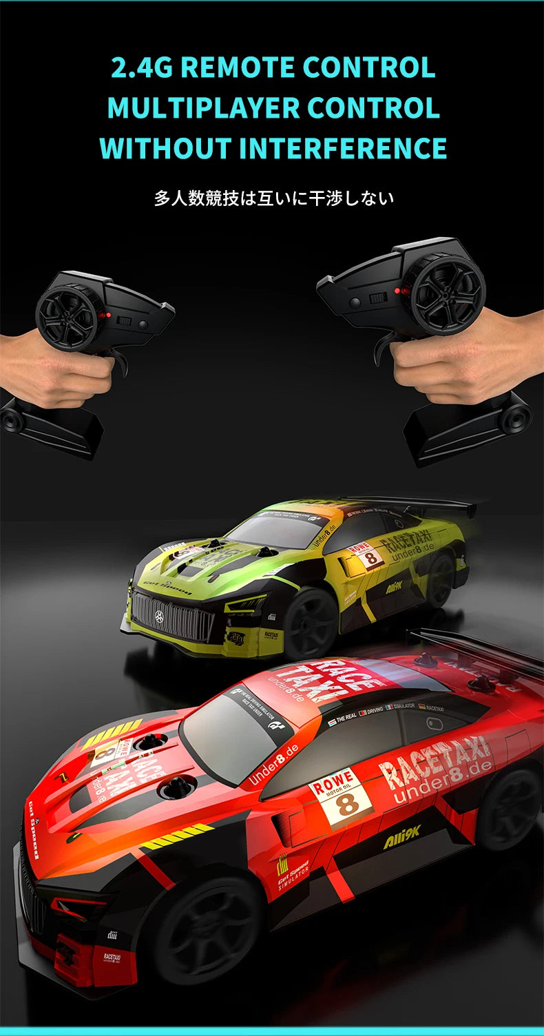 ﻿ JJRC Q165 2.4G RC Car Super GT RC Sport Racing Drift Car 1:18 Remote Control Module 4WD RTR Car Toys Children for Gifts