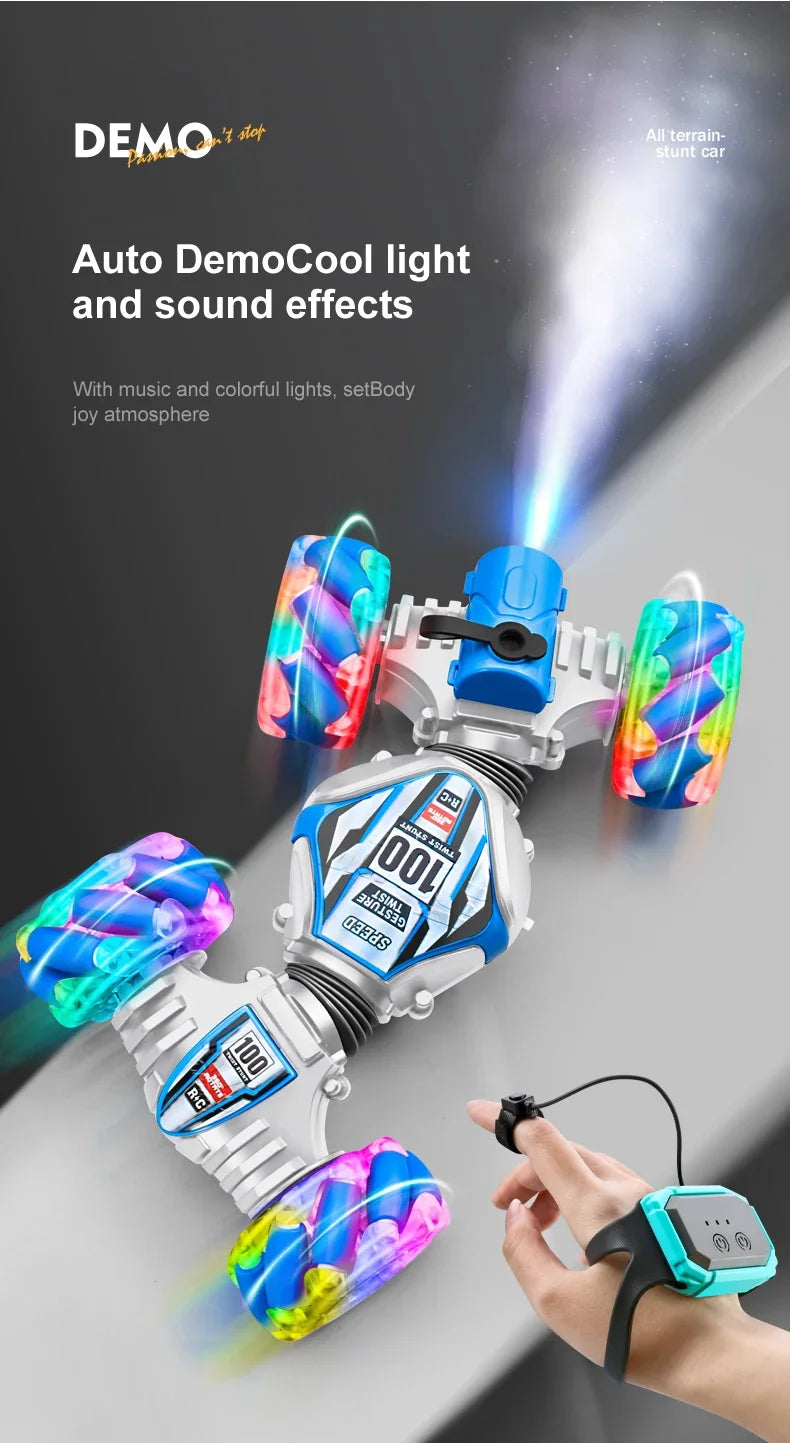 New Remote Control Car RC Gesture Sensing Stunt Car Drift Spray High Speed 360° Off Road Cars for Kids Boys Girls Gifts Auto Toy