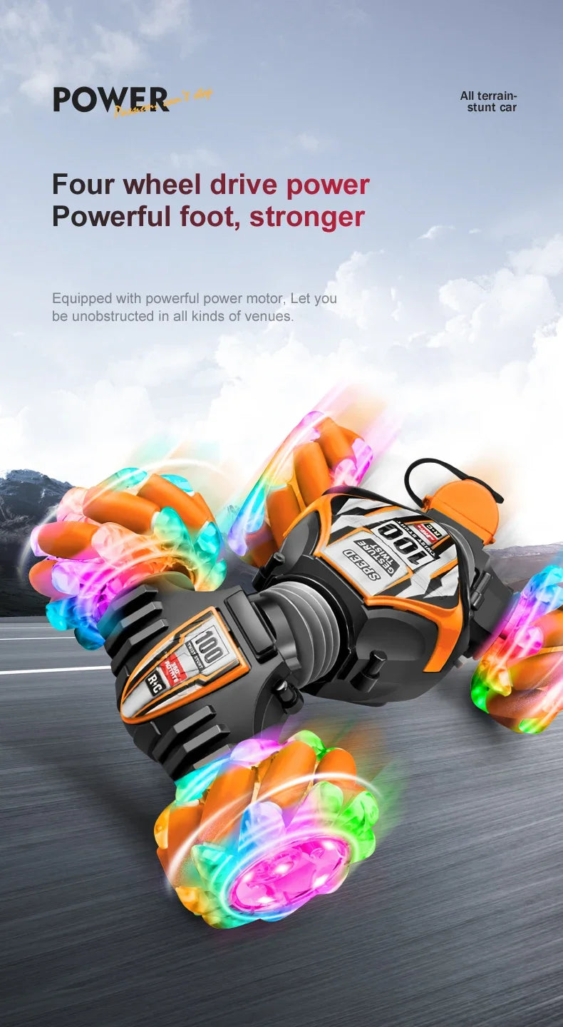 New Remote Control Car RC Gesture Sensing Stunt Car Drift Spray High Speed 360° Off Road Cars for Kids Boys Girls Gifts Auto Toy