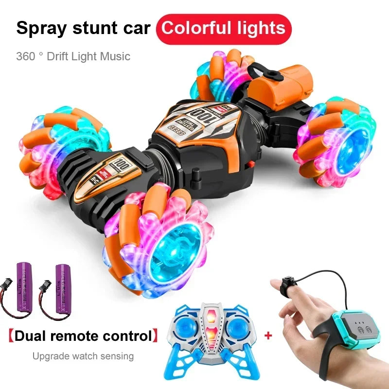 New Remote Control Car RC Gesture Sensing Stunt Car Drift Spray High Speed 360° Off Road Cars for Kids Boys Girls Gifts Auto Toy