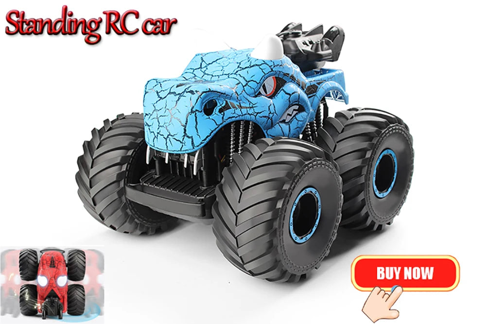 2.4G Remote Control Cars Monster Truck RC Car Electric Trucks Stunt Cars with Light Sound Spray Toys for Boys Kids Children Gift