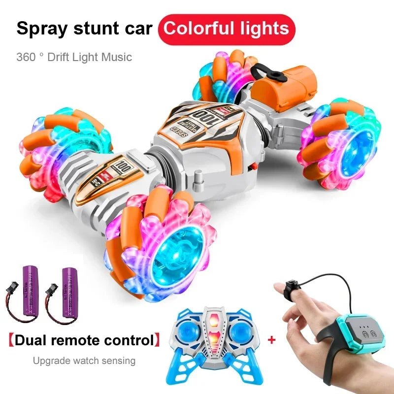 New Remote Control Car RC Gesture Sensing Stunt Car Drift Spray High Speed 360° Off Road Cars for Kids Boys Girls Gifts Auto Toy