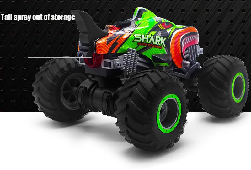 2.4G Remote Control Cars Monster Truck RC Car Electric Trucks Stunt Cars with Light Sound Spray Toys for Boys Kids Children Gift