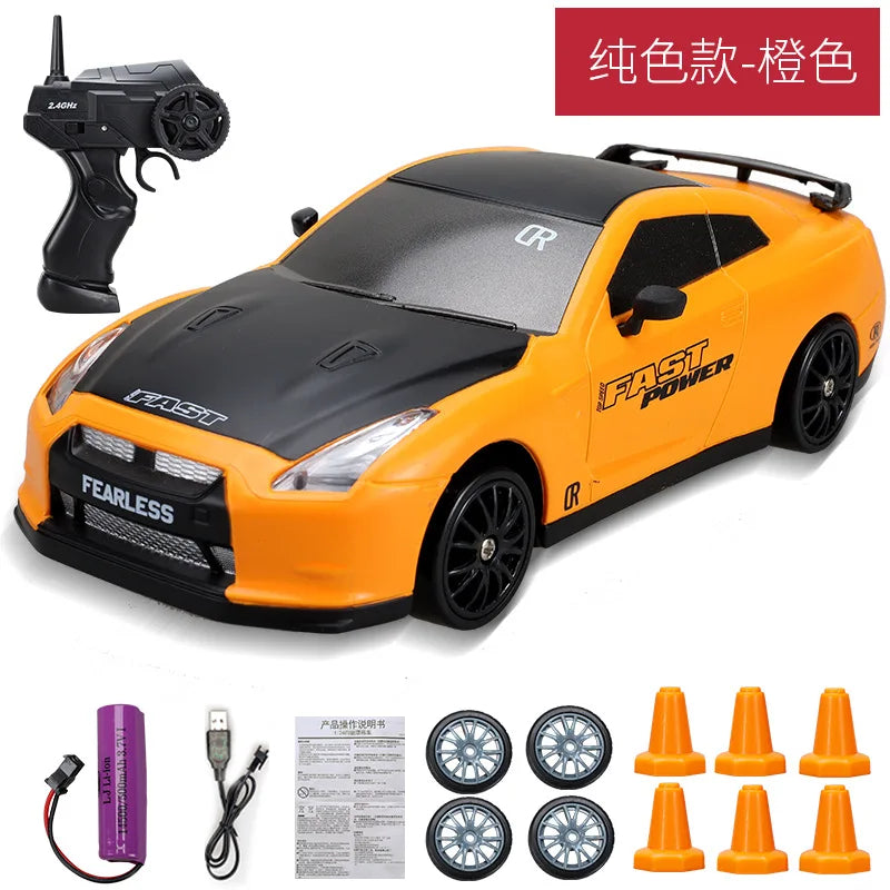 2.4G High speed Drift Rc Car 4WD Toy Remote Control AE86 Model GTR Vehicle Car RC Racing Cars Toy for Children Christmas Gifts