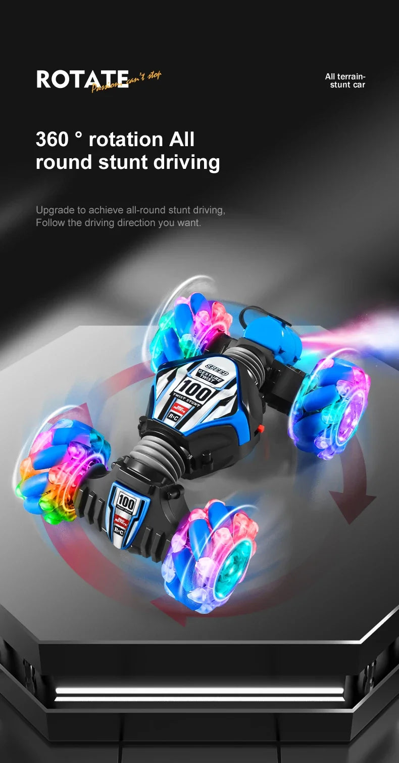 New Remote Control Car RC Gesture Sensing Stunt Car Drift Spray High Speed 360° Off Road Cars for Kids Boys Girls Gifts Auto Toy