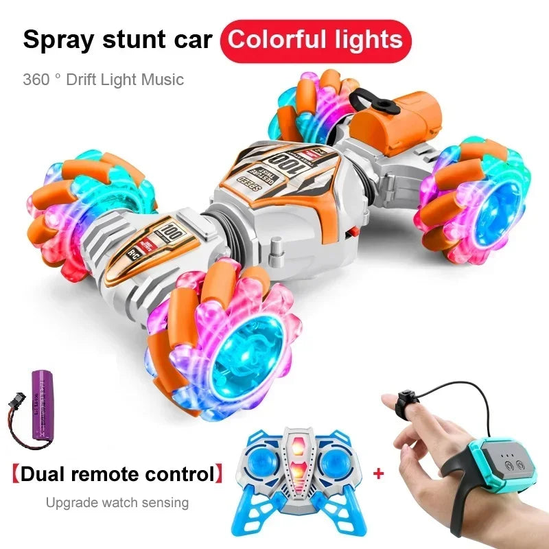 New Remote Control Car RC Gesture Sensing Stunt Car Drift Spray High Speed 360° Off Road Cars for Kids Boys Girls Gifts Auto Toy