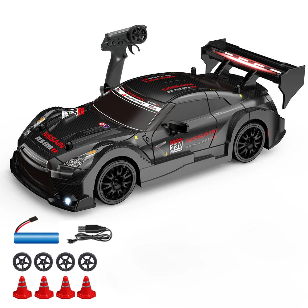 1:24 High Speed RC Drift Vehicle Cars Mustang 4WD Remote Control Racing Car Gift Competition Race Car Boys Toy Replaceable Tire