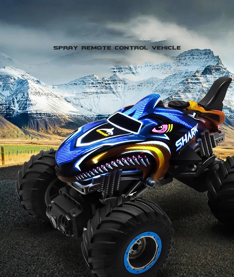 2.4G Remote Control Cars Monster Truck RC Car Electric Trucks Stunt Cars with Light Sound Spray Toys for Boys Kids Children Gift