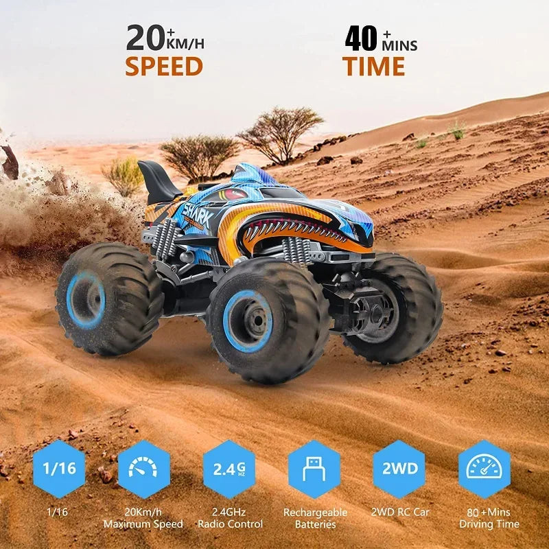 2.4G Remote Control Cars Monster Truck RC Car Electric Trucks Stunt Cars with Light Sound Spray Toys for Boys Kids Children Gift