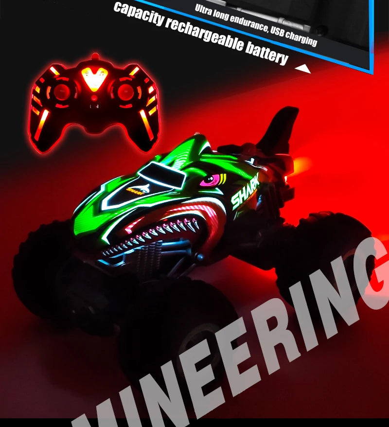 2.4G Remote Control Cars Monster Truck RC Car Electric Trucks Stunt Cars with Light Sound Spray Toys for Boys Kids Children Gift