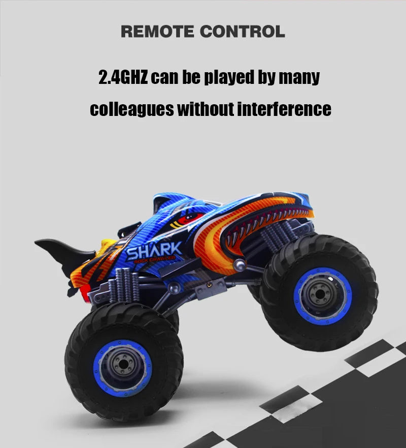 2.4G Remote Control Cars Monster Truck RC Car Electric Trucks Stunt Cars with Light Sound Spray Toys for Boys Kids Children Gift