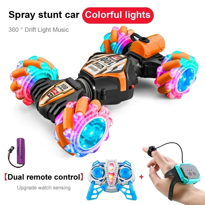 New Remote Control Car RC Gesture Sensing Stunt Car Drift Spray High Speed 360° Off Road Cars for Kids Boys Girls Gifts Auto Toy