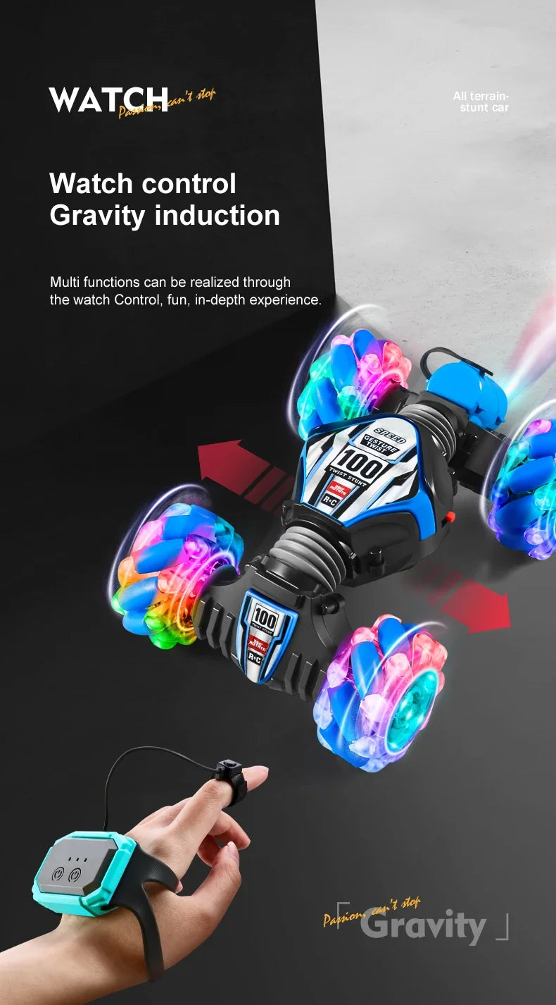 New Remote Control Car RC Gesture Sensing Stunt Car Drift Spray High Speed 360° Off Road Cars for Kids Boys Girls Gifts Auto Toy