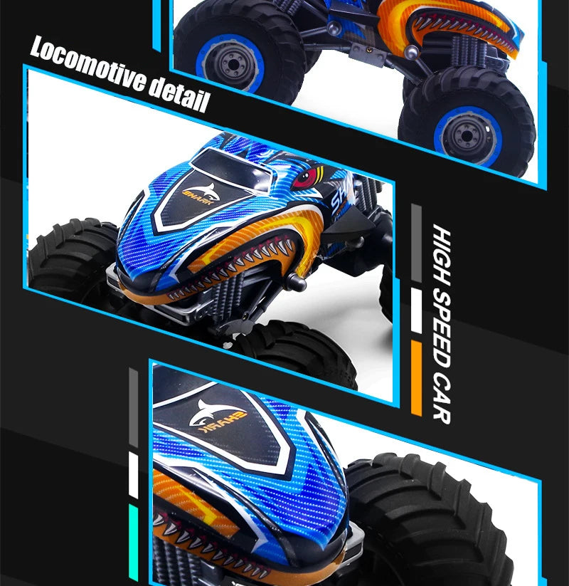 2.4G Remote Control Cars Monster Truck RC Car Electric Trucks Stunt Cars with Light Sound Spray Toys for Boys Kids Children Gift