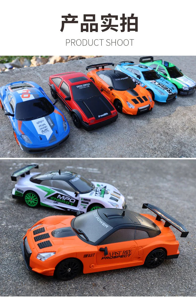 2.4G High speed Drift Rc Car 4WD Toy Remote Control AE86 Model GTR Vehicle Car RC Racing Cars Toy for Children Christmas Gifts